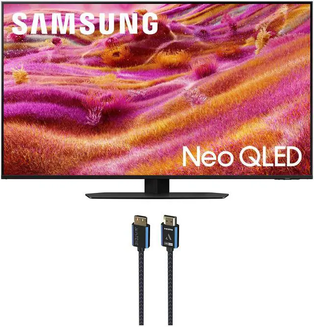 Main image of Samsung QN50QN90FAFXZA 50 Inch Neo QLED 4K QN90F Vision AI Smart TV with an Austere 5S-4KHD2-2.5M V-Series 2.5m Premium 4K HDR HDMI Braided Cable (2025)