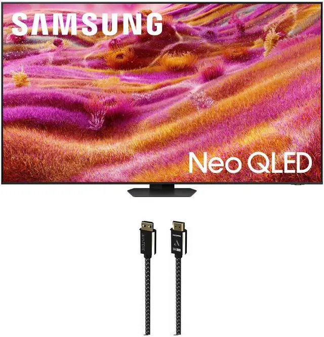 Main image of Samsung QN98QN90FAFXZA 98 Inch Neo QLED 4K QN90F Vision AI Smart TV with an Austere 7S-8KHD2-2.5M VII Series 2.5m Premium Braided 8K HDMI Cable (2025)