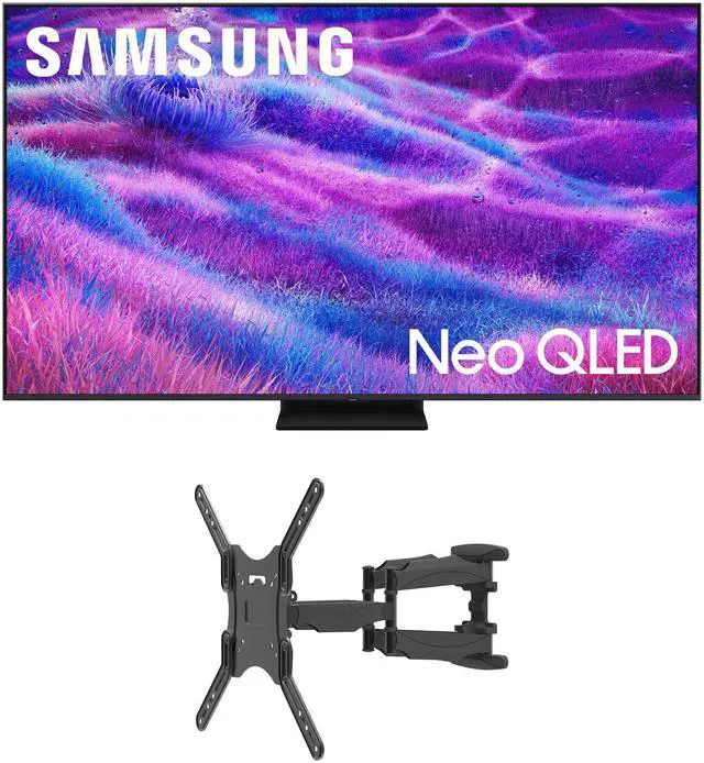 Main image of Samsung QN55QN80FAFXZA 55 Inch Neo QLED QN80F Series Supreme UHD 4K TV with a Kanto M600 Full Motion Mount (2025)