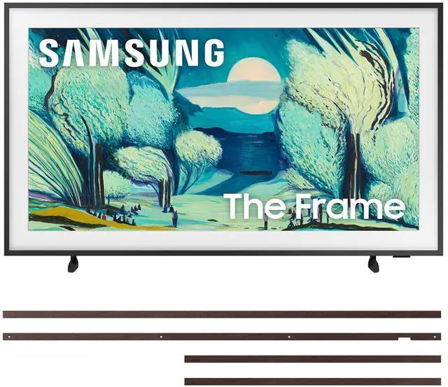 Main image of Samsung QN43LS03FAFXZA 43 Inch The Frame QLED 4K Art Mode Vision AI Smart TV with a VG-SCFA43BWB Customizable Bezel - Modern Brown (2025)