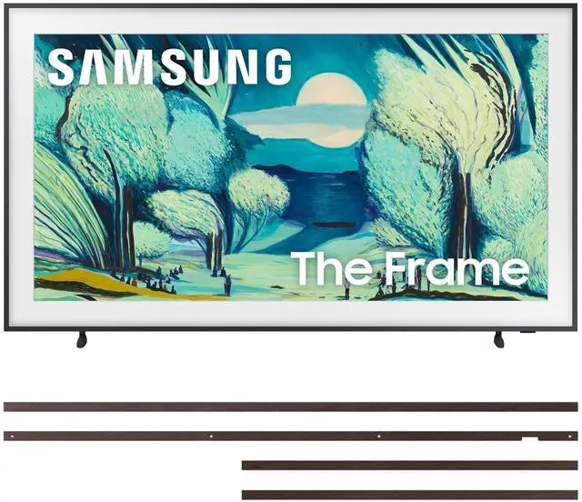 Main image of Samsung QN65LS03FAFXZA 65 Inch The Frame QLED 4K Art Mode Vision AI Smart TV with a VG-SCFA65BWB Customizable Bezel - Modern Brown (2025)