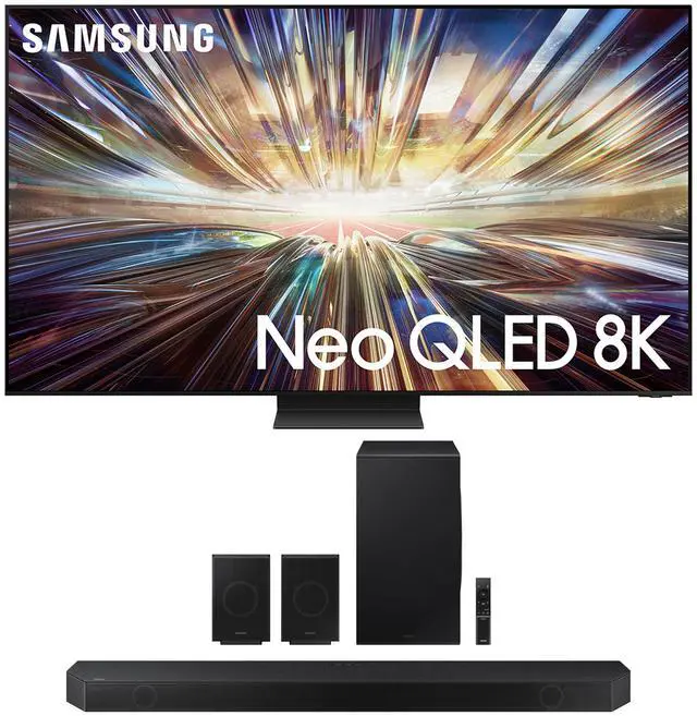 Main image of Samsung QN85QN850DFXZA 85 Inch Neo QLED 8K AI Upscaling Pro TV with a HW-Q990D 11.1.4ch Soundbar (2024)