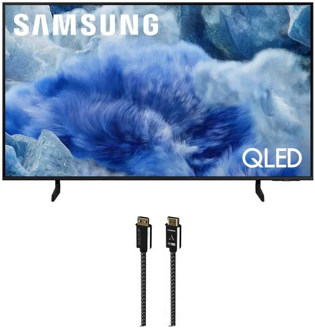 Main image of Samsung QN50Q8FAAFXZA 50 Inch Class QLED Q8F 4K Vision AI Smart TV with an Austere 7S-8KHD2-2.5M VII Series 2.5m Premium Braided 8K HDMI Cable (2025)