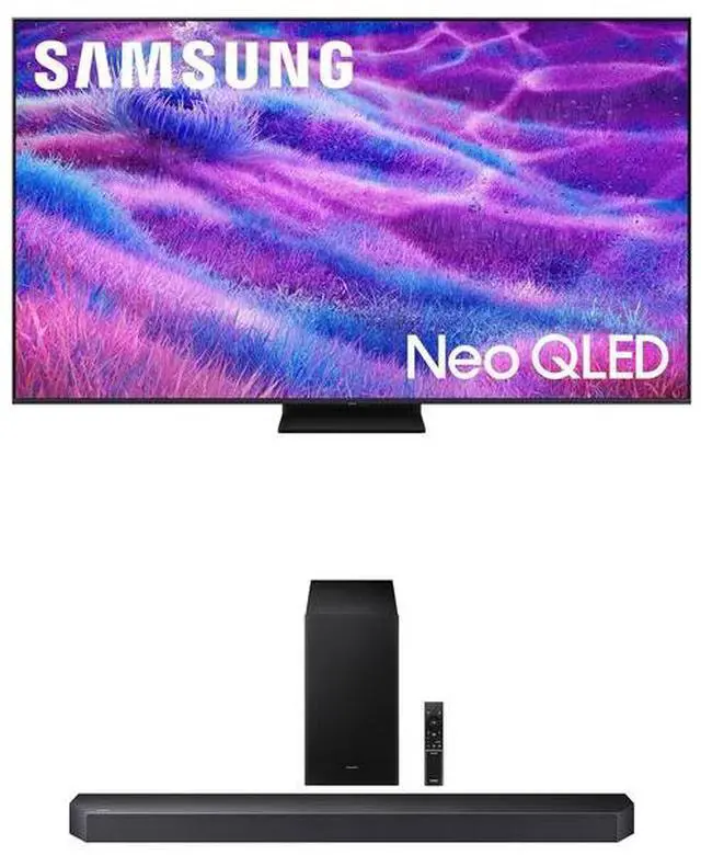 Main image of Samsung QN100QN80FFXZA 100 Inch Neo QLED QN80F Series Supreme UHD 4K TV with a Samsung HW-Q600F Q Series Soundbar 3.1.2 Ch Sound and Subwoofer (2025)