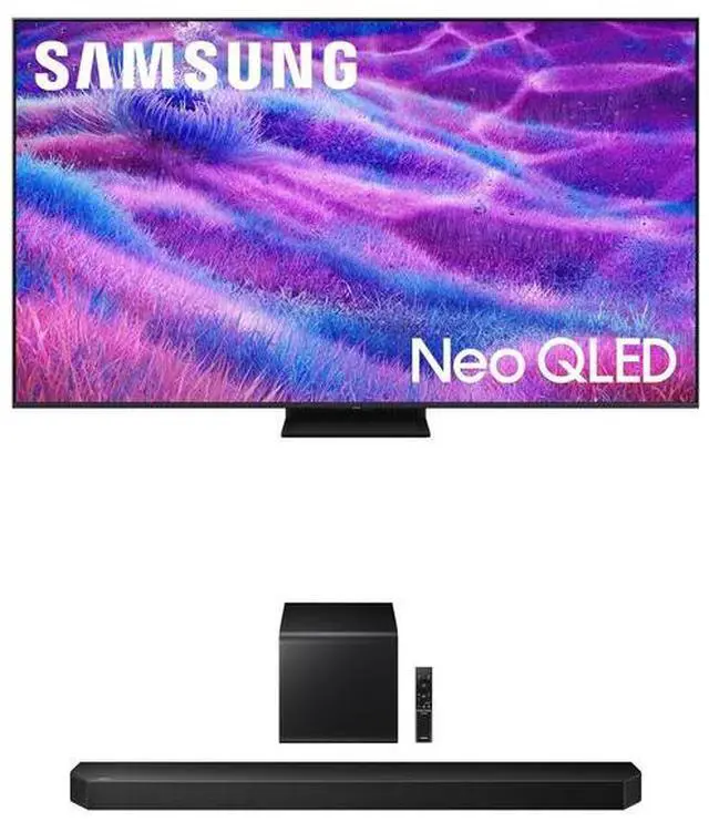 Main image of Samsung QN100QN80FFXZA 100 Inch Neo QLED QN80F Series Supreme UHD 4K TV with a Samsung HW-Q800F Q Series Soundbar 5.1.2 Ch Sound and Subwoofer (2025)