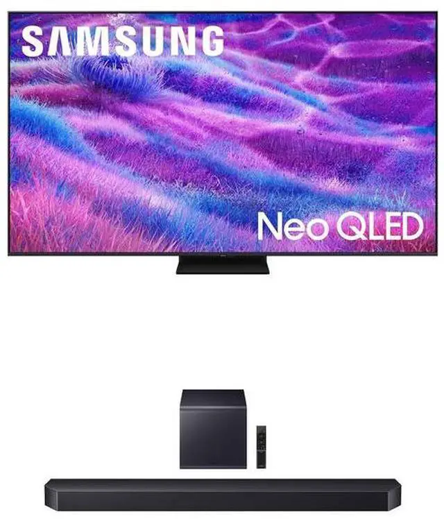 Main image of Samsung QN100QN80FFXZA 100 Inch Neo QLED QN80F Series Supreme UHD 4K TV with a Samsung HW-Q900F Q Series Soundbar 7.1.2 Ch Sound and Subwoofer (2025)