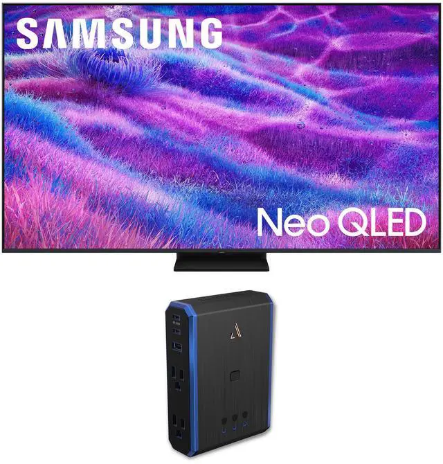 Main image of Samsung QN65QN80FAFXZA 65 Inch Neo QLED QN80F Series Supreme UHD 4K TV with an Austere 5S-PS4-US1 4-Outlet Power (2025)