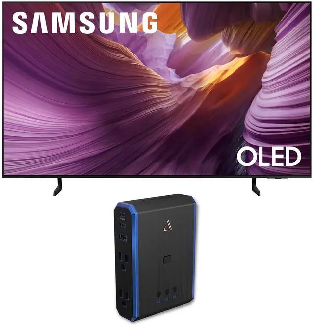 Main image of Samsung 83-Inch Class OLED S85F 4K Smart TV NQ4 AI Gen2 Processor, 4K AI Upscaling, OLED HDR, Pantone Validated, Samsung Vision AI Bundle with an Austere 5S-PS4-US1 4-Outlet Power (2025)