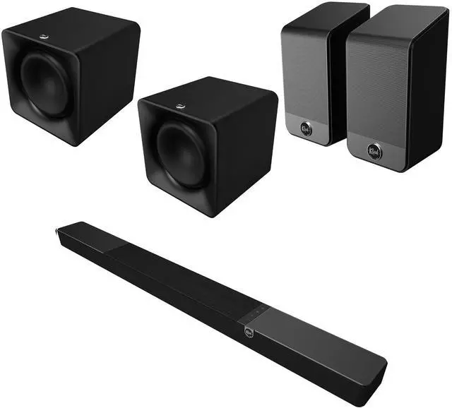 Main image of Klipsch FLEXUS-300-SOUNDBAR 5.1.2 Sound Bar Ebony with 2 Klipsch FLEXUS-20-SUB Compact Wireless 12 Subwoofers and Klipsch FLEXUS-200-SURROUND Enhanced Wireless Surround Sound Speakers (2025)