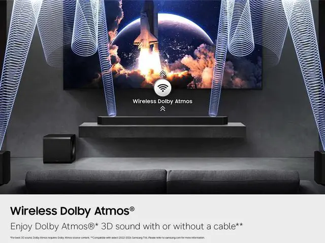 Alt view image 6 of 7 - Samsung HW-Q990H 11.1.4 Ch Q-Series Soundbar and Subwoofer + Rear Speaker (2026)
