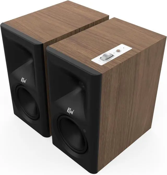 Alt view image 8 of 13 - 5.25" The Fives II Powered Bookshelf Speaker Pair with Bluetooth - Walnut