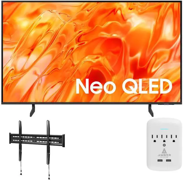 Main image of Samsung QN43QN70HAFXZA 43" NeoQLED Smart TV with 4K Upscaling with a Walts TV FIXED-MOUNT-43-90 TV Mount for 43"-98" Compatible TVs and an Amber Protection 3-OUTLET-SURGE Surge Protector (2026)