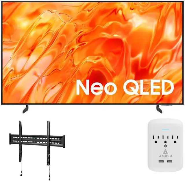 Main image of Samsung QN65QN70HAFXZA 65" NeoQLED Smart TV with 4K Upscaling with a Walts TV FIXED-MOUNT-43-90 TV Mount for 43"-98" Compatible TVs and an Amber Protection 3-OUTLET-SURGE Surge Protector (2026)