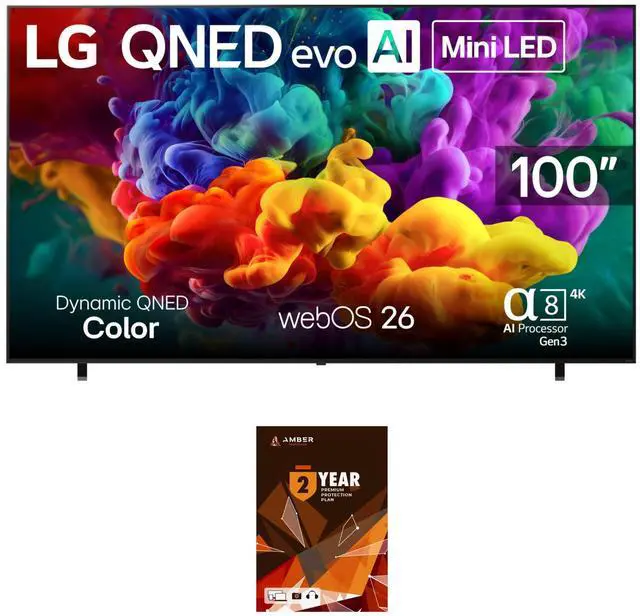 Main image of LG 100QNED84BU 100" QNED evo AI QNED84B Mini LED 4K Smart TV with a 2 Year Amber Protection Plan (2026)