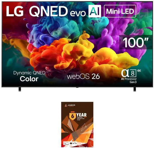 Main image of LG 100QNED84BU 100" QNED evo AI QNED84B Mini LED 4K Smart TV with a 6 Year Amber Protection Plan (2026)