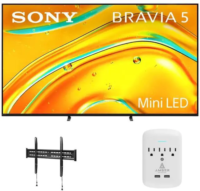 Main image of Sony K-55XR50 55" TV with FIXED-MOUNT-43-90 and 3-OUTLET-SURGE (2025)
