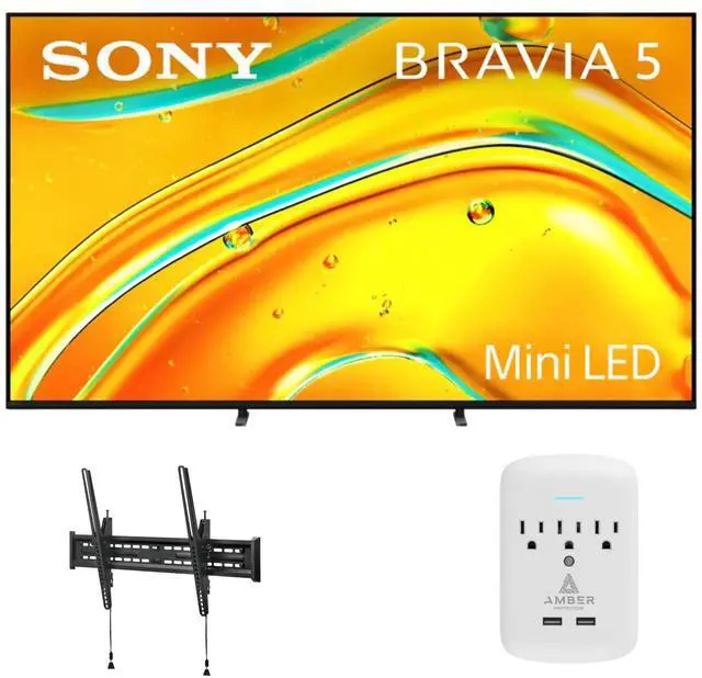 Main image of Sony K-55XR50 55" TV with TILT-MOUNT-43-90 and 3-OUTLET-SURGE (2025)