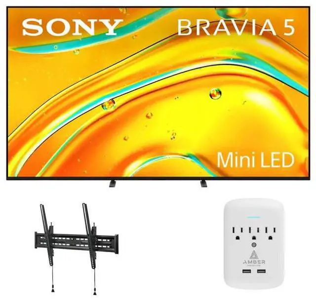 Main image of Sony K-85XR50 85" TV with TILT-MOUNT-43-90 and 3-OUTLET-SURGE (2025)