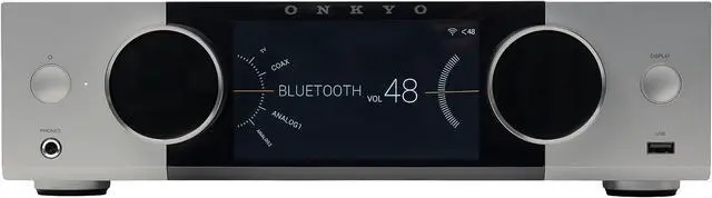 Alt view image 2 of 7 - Onkyo MUSE-Y-40-SILVER 2 Channel Network Integrated Amplifier (2026)