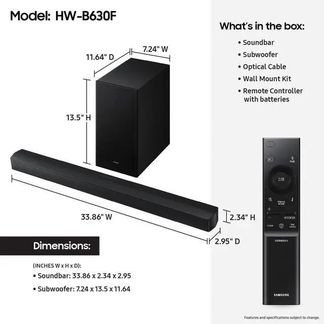 Alt view image 5 of 7 - Samsung QN43QN70HA 43" NeoQLED TV with HW-B630F Soundbar and Sub (2026)