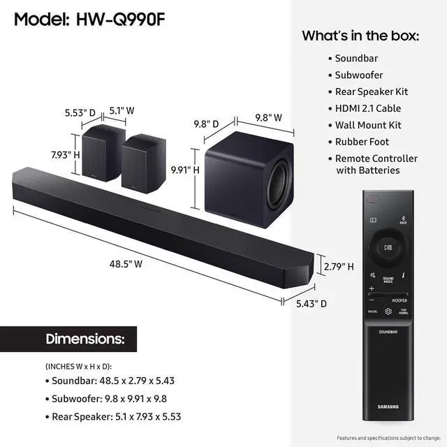 Alt view image 5 of 7 - Samsung QN43QN70HA 43" NeoQLED TV with HW-Q990F Soundbar and Sub (2026)