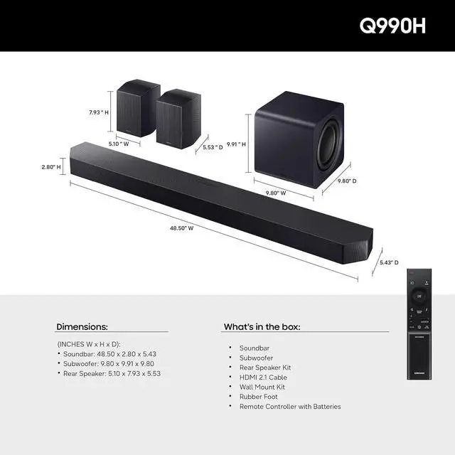 Alt view image 5 of 7 - Samsung QN75QN70HA 75" NeoQLED TV with HW-Q990H Soundbar and Sub (2026)
