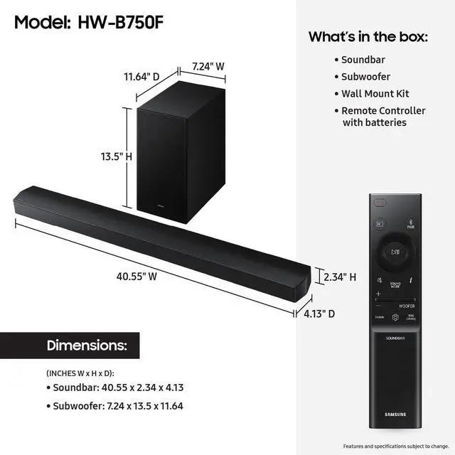 Alt view image 6 of 7 - Samsung QN55LS03HW 55" The Frame Pro TV with HW-B750F Soundbar (2026)