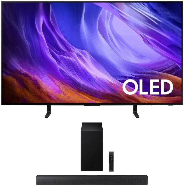 Main image of Samsung QN48S85HA 48" OLED TV with HW-B630F Soundbar and Sub (2026)