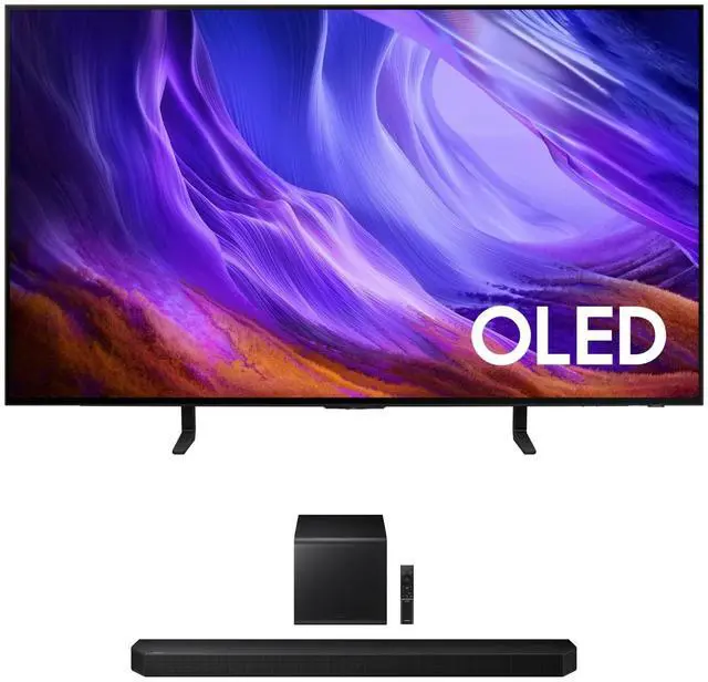 Main image of Samsung QN48S85HA 48" OLED TV with HW-Q800H Soundbar and Sub (2026)