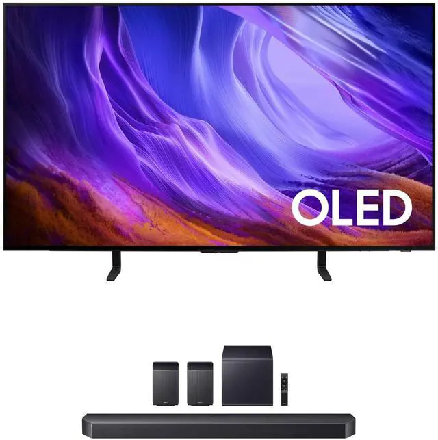 Main image of Samsung QN48S85HA 48" OLED TV with HW-Q990F Soundbar and Sub (2026)