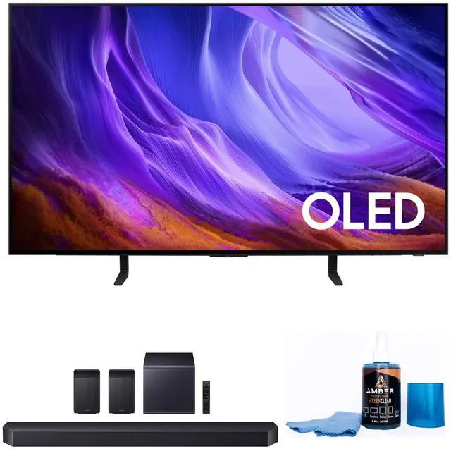 Main image of Samsung QN48S85HA 48" OLED TV with HW-Q990H Soundbar and Sub (2026)