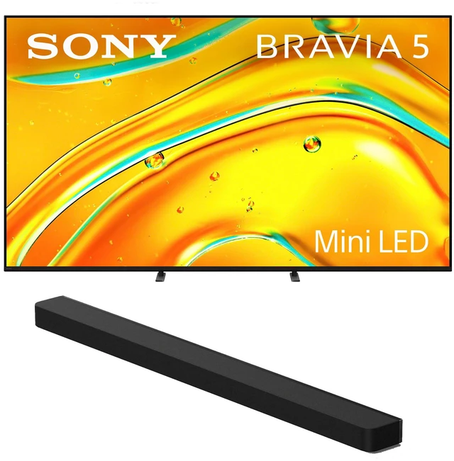 Main image of Sony K-55XR50 Mini LED 4K HDR TV with a HT-A9000 BRAVIA Soundbar (2025)