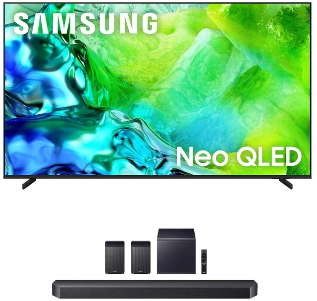 Main image of Samsung QN55QN80HA 55" QLED TV with HW-Q990F Soundbar and Subwoofer (2026)