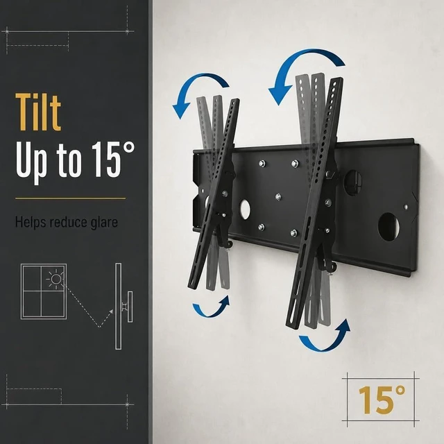 Alt view image 4 of 7 - Mount-It! Corner TV Wall Mount, 26" Full Motion Swing Arm, Fits 43-70" TVs