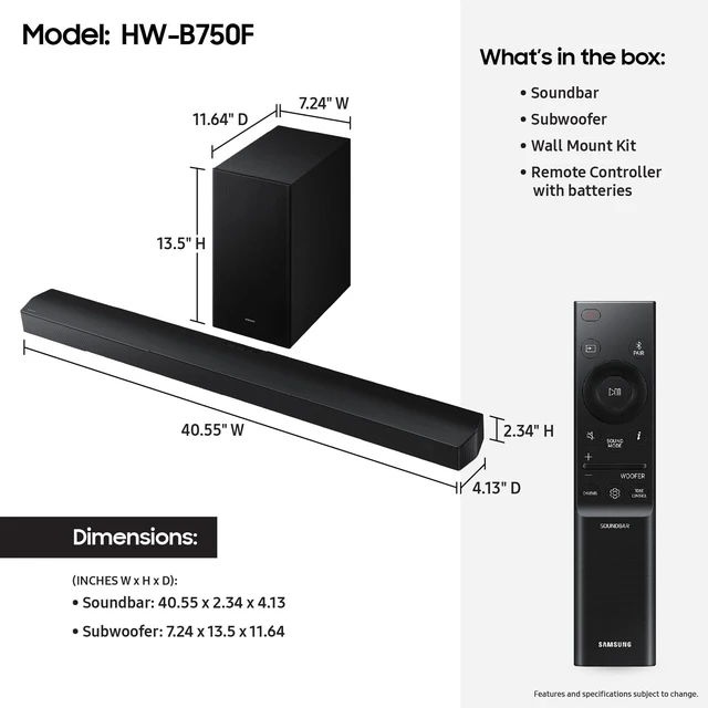 Alt view image 5 of 7 - Samsung QN65LS03HE 65" QLED 4K TV with HW-B750F Soundbar and Sub (2026)