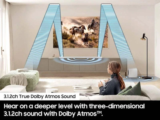 Alt view image 6 of 7 - Samsung QN98LS03HE 98" QLED 4K TV with HW-S801D Soundbar and Sub (2026)