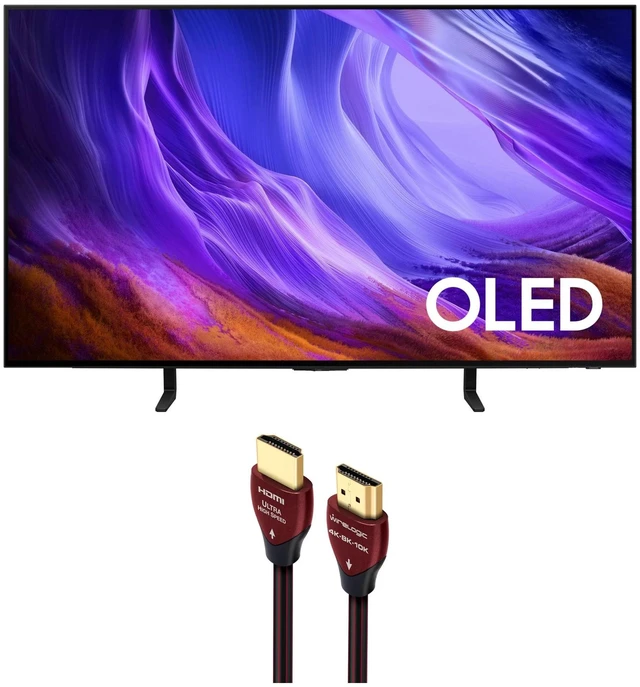 Main image of Samsung QN48S85HAEXZA 48" 4K TV with WireLogic 4K-8K-10K HDMI Cable (2026)