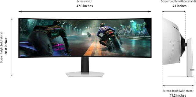 Alt view image 2 of 7 - Samsung LS49DG910SNXZA 49" G91SD Odyssey 144Hz Curved Gaming Monitor with G733 Headset, G515 Keyboard, and G502 Mouse (2024)