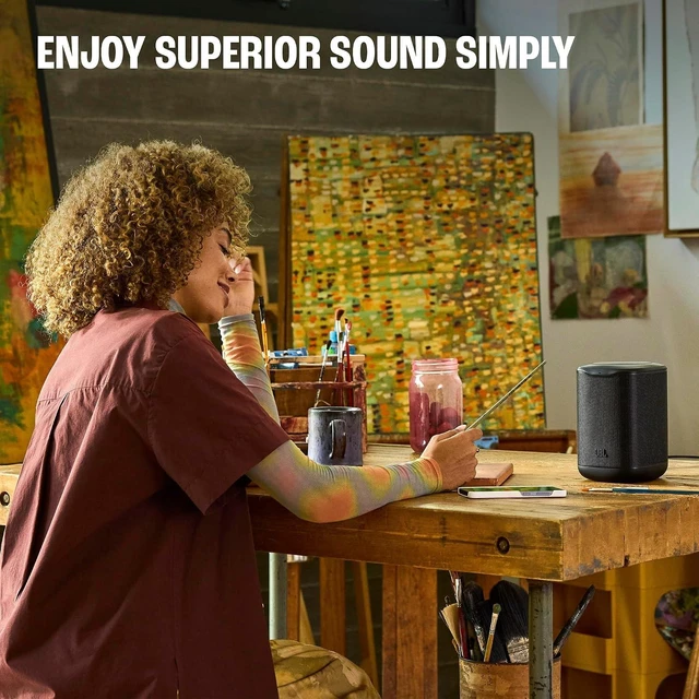 Alt view image 7 of 7 - JBL COVE-M1-WHITE Compact Wi-Fi Speaker with Auracast - White (2026)