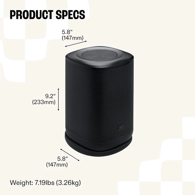 Alt view image 5 of 7 - JBL COVE-P1-BLACK Portable Wi-Fi Speaker with Dolby Atmos - Black (2026)