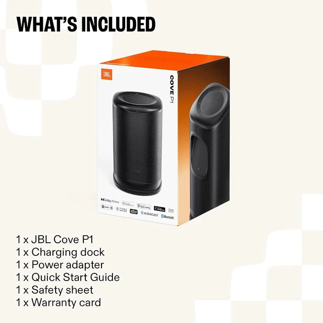 Alt view image 6 of 7 - JBL COVE-P1-WHITE Portable Wi-Fi Speaker with Dolby Atmos - White (2026)