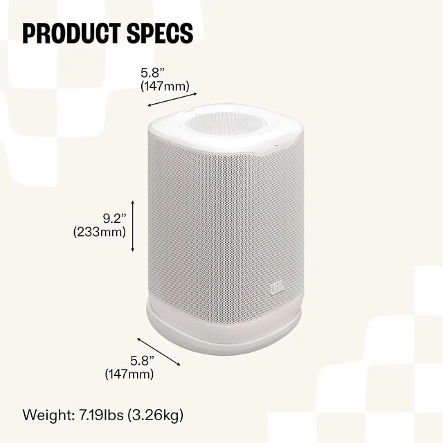 Alt view image 5 of 7 - JBL COVE-P1-WHITE Portable Wi-Fi Speaker with Dolby Atmos - White (2026)