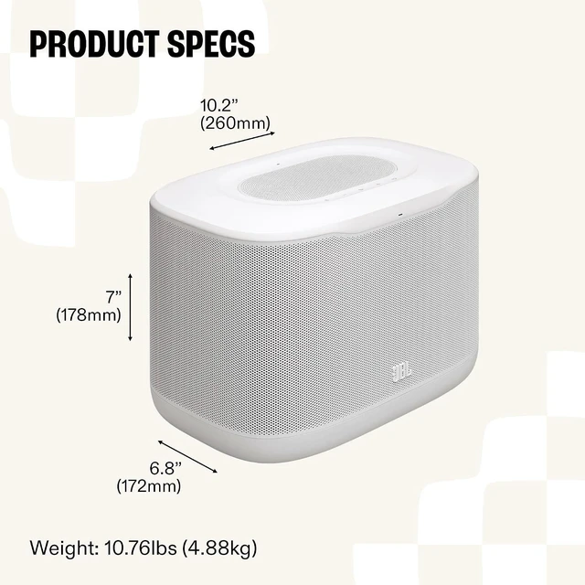 Alt view image 6 of 7 - JBL COVE-X1-WHITE Home Wi-Fi Speaker with Dolby Atmos - White (2026)