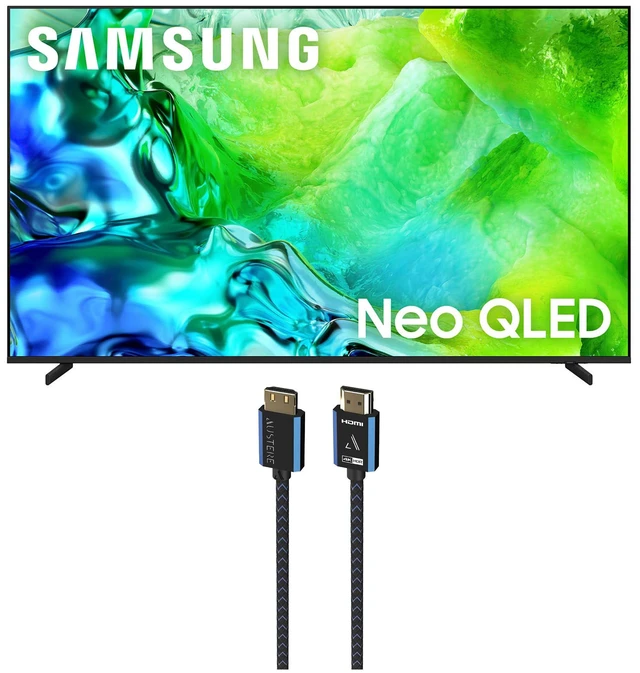 Main image of Samsung QN75QN80HAFXZA 4K TV with Austere 5S-4KHD2-2-5M HDMI Cable (2026)