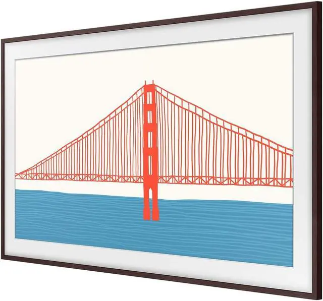 Alt view image 3 of 7 - Samsung VG-SCFA85BWBZA 85" The Frame Customizable Modern Brown Bezel (2021)