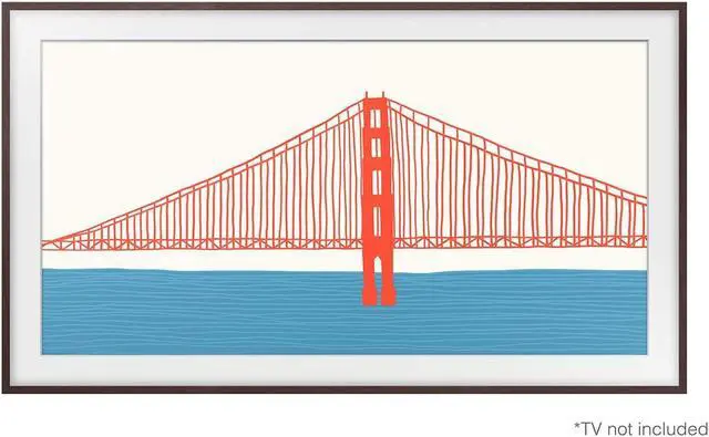 Alt view image 2 of 7 - Samsung VG-SCFA85BWBZA 85" The Frame Customizable Modern Brown Bezel (2021)
