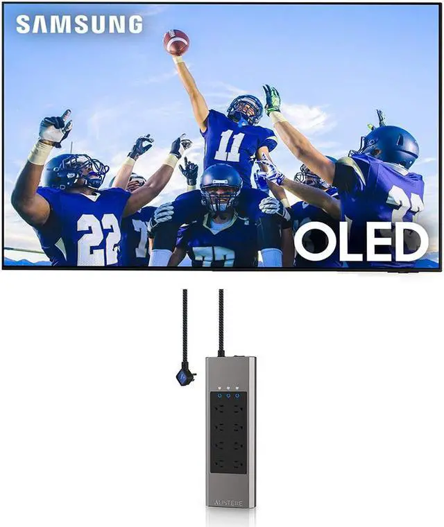 Main image of Samsung QN77S95CAFXZA 77" Ultra Slim 4K Quantum HDR OLED Smart TV with an Austere V Series 8-Outlet Power w/Omniport USB (2023)