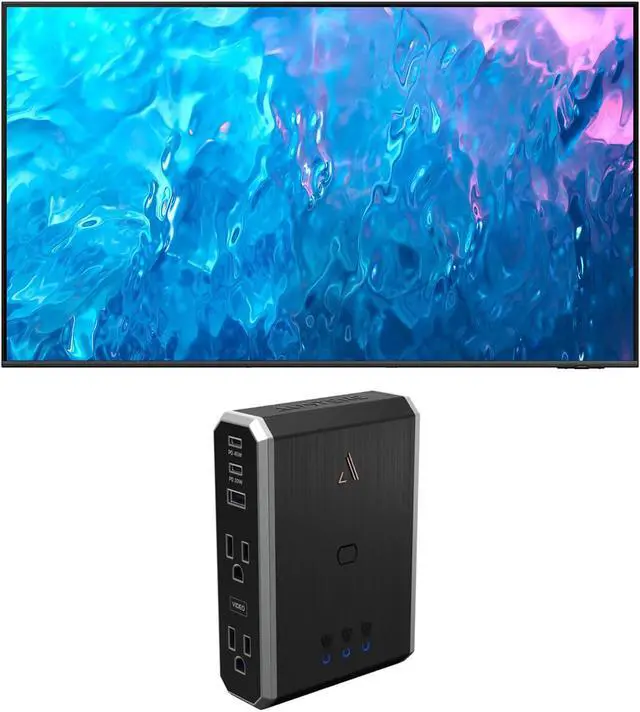Main image of Samsung QN85Q70CAFXZA 85 Inch QLED 4K Quantum HDR Dual LED Smart TV with an Austere VII Series 4-Outlet Power with Omniport USB (2023)
