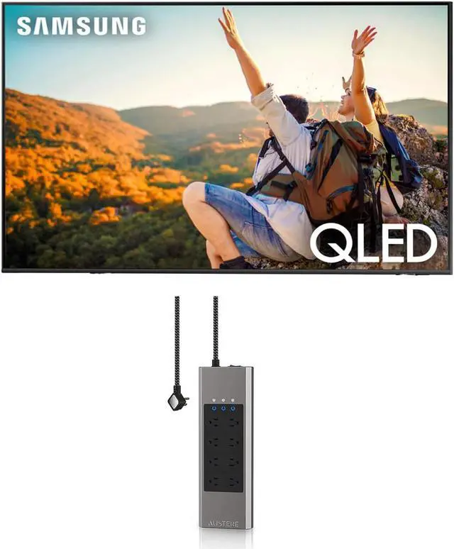 Main image of Samsung QN85Q70CAFXZA 85" QLED 4K Quantum HDR Dual LED Smart TV with an Austere VII Series 8 Outlet Power w/Omniport USB (2023)
