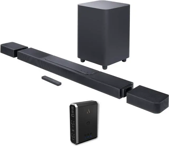 Main image of JBL BAR-1300X 11.1.4ch Soundbar and Subwoofer with Surround Speakers with an Austere 7S-PS4-US1 4-Outlet Power with Omniport USB (2022)
